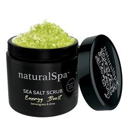 NATURAL SPA Sea salt scrub - energy boost - lemongrass & lime